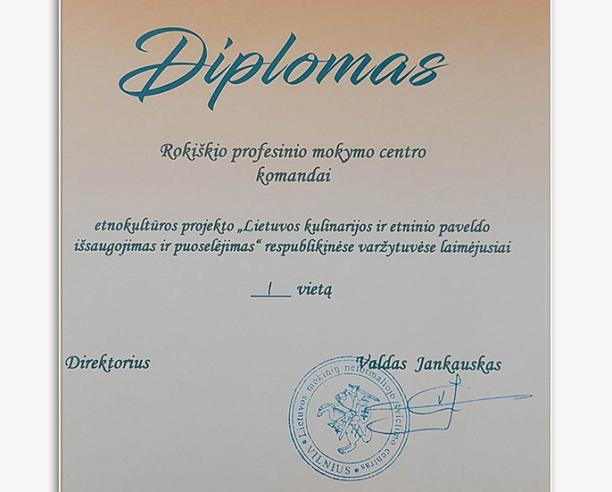 projekto „Lietuvos kulinarijos ir etninio paveldo išsaugojimas ir puoselėjimas“